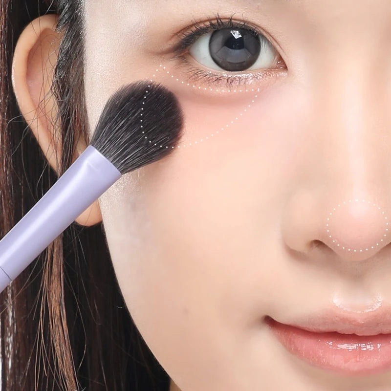 GUOXIAONIU Purple Blusher Brush Foundation Contour Eye Shadow Brush Makeup Tool Ultra Soft Make Up Highlight Brow Shadow Brush Quake