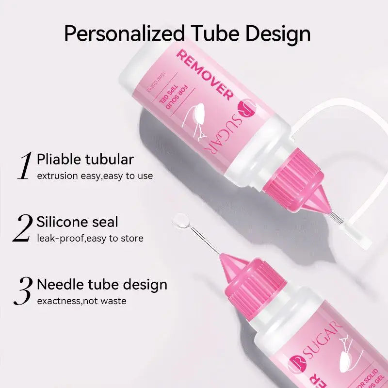 15ML Nail Glue Remover for Press on Acetone Free Nail Polish Remover Multi-Functional Remover for Nails Tips Gentle Glue Remover Quake