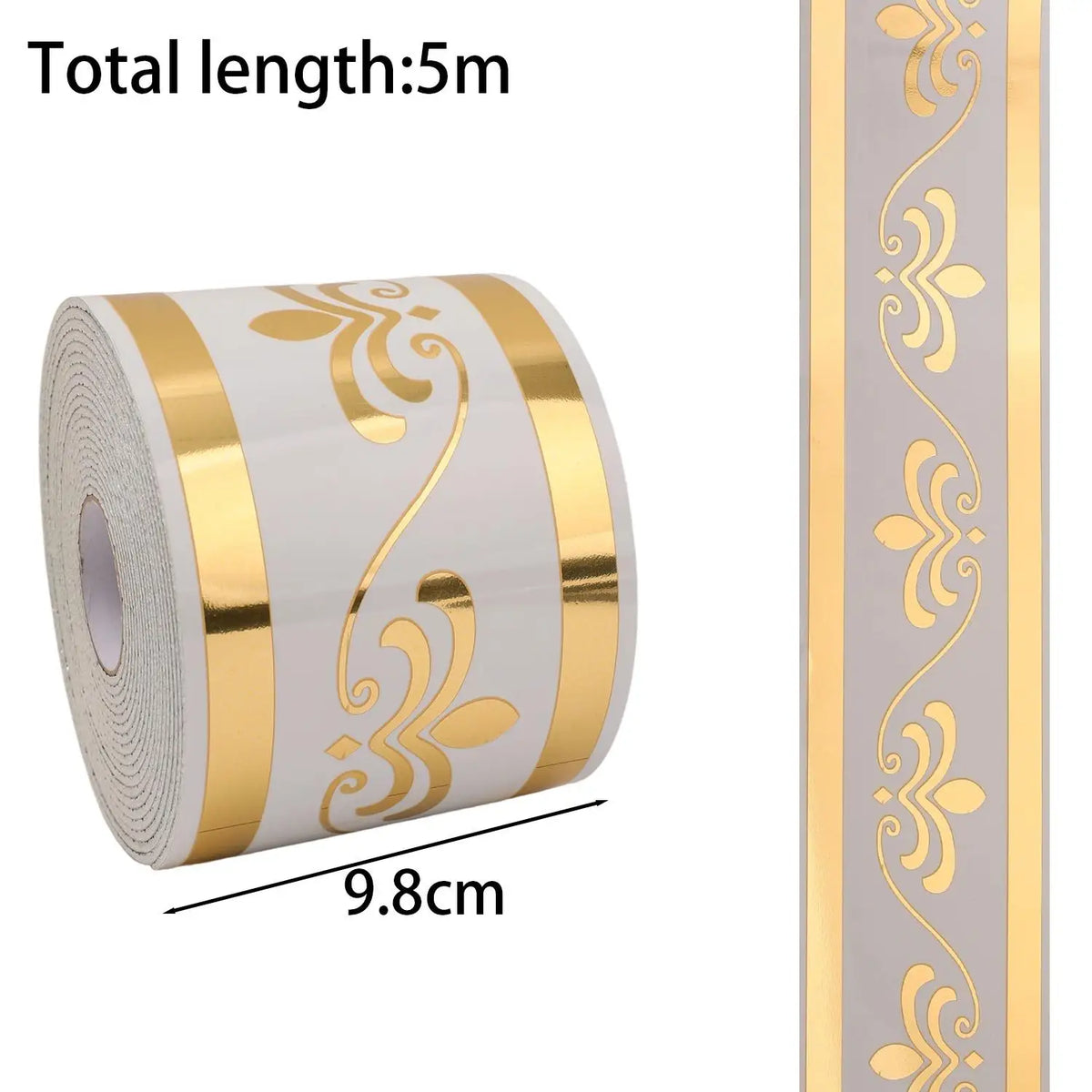 Soft Foam Skirting Board Wall Sticker Anti Collision Self Adhesive PVC Wallpaper DIY Decoration for Kitchen Bedroom Living Room Quake 05 9.8cmx5m