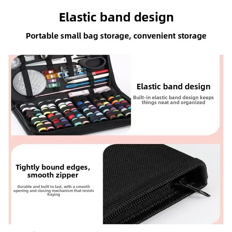 Professional Complete Sewing Kit Set with Threads Needles Scissors Tape Measure for DIY Handcraft Beginner Home Repair Quake