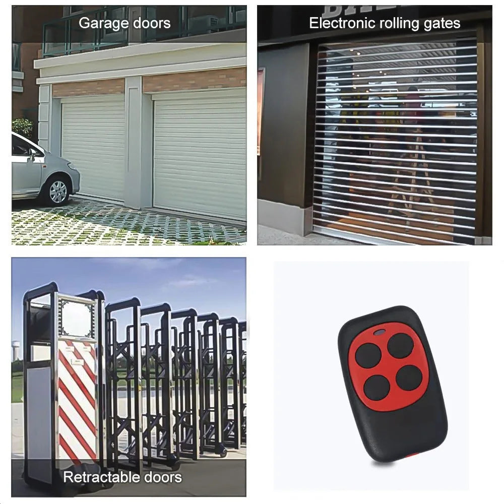 433Mhz 4 Keys Colorful Remote Control RF Wireless Copy Code Remote Electric Cloning Gate Garage Door Auto Keychain for Home Quake
