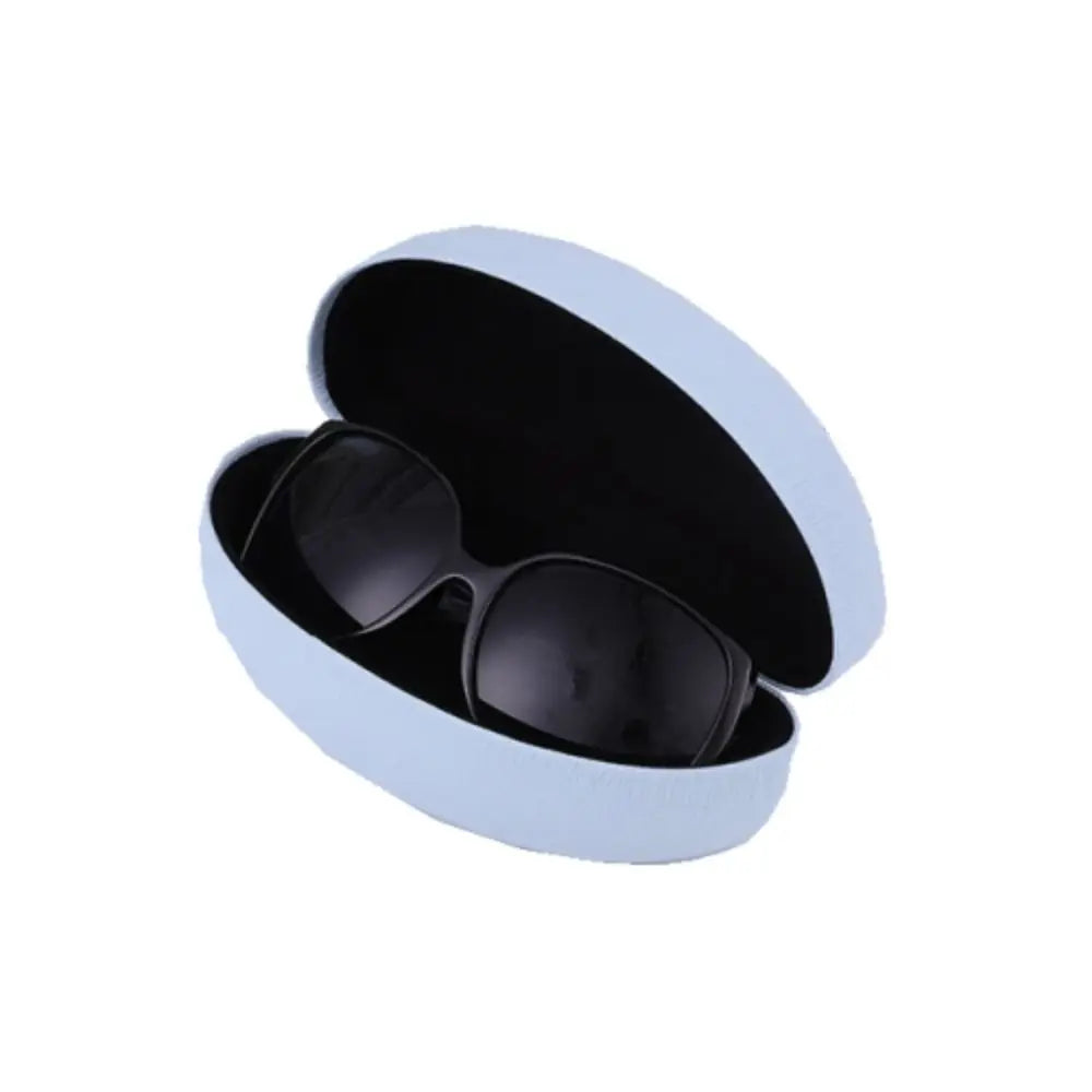 Fashion Men and Women Leather Iron Box Glasses Case Sunglasses Case Sunglasses Box Quake light blue