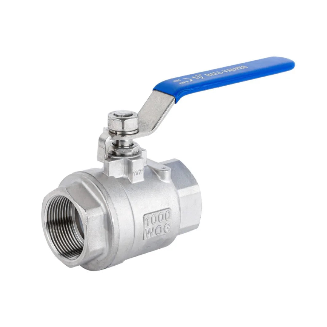 Stainless Steel BallValve SS304 2P Full Port Ball Valve 1/2" 3/4" 1" 1-1/4" Female Valve Vinyl Handle Valves Quake DN15