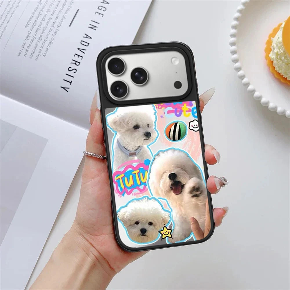 Am I Cute Puppy Mirror Surface Magnetic Phone Case Cover for IPhone 12 13 14 15 16 17 18 Pro Max Case Quake