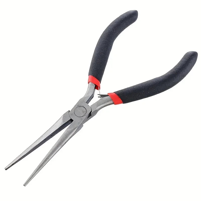 Repair Hand Tool Multi tool 1PC Long Nose Plier Needle Nose Plier Forceps Quake black