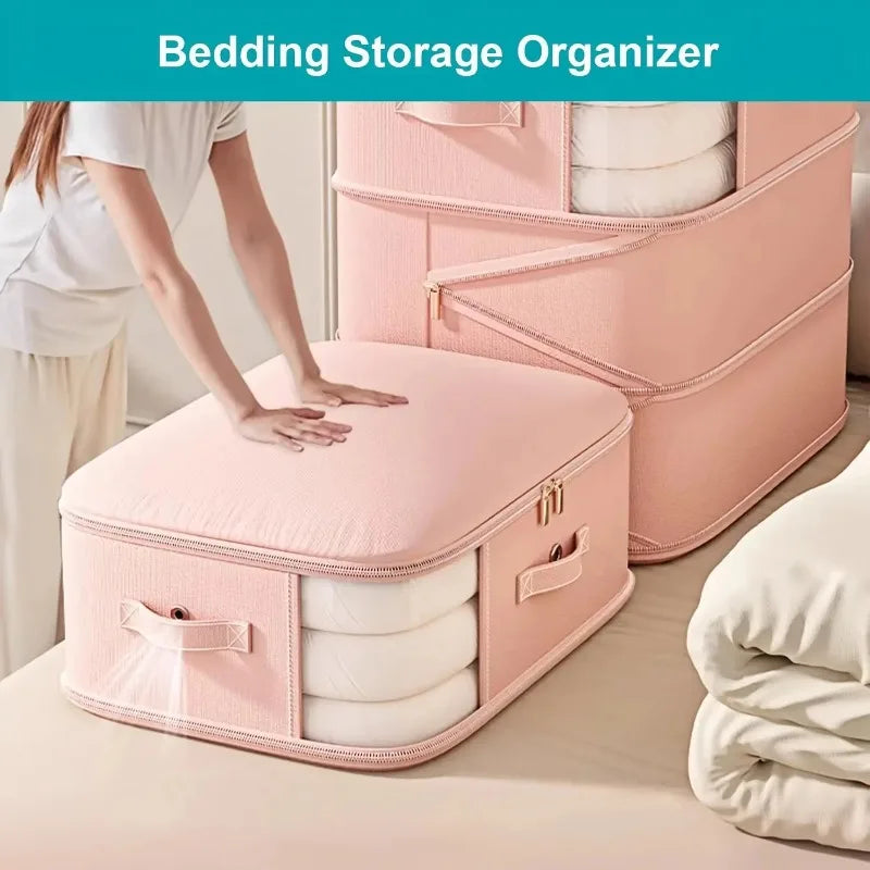 1PC Twill See Through Vacuum Storage Compression Bag Large Capacity for Quilt Down Jacket Clothes Wardrobe Organization Quake