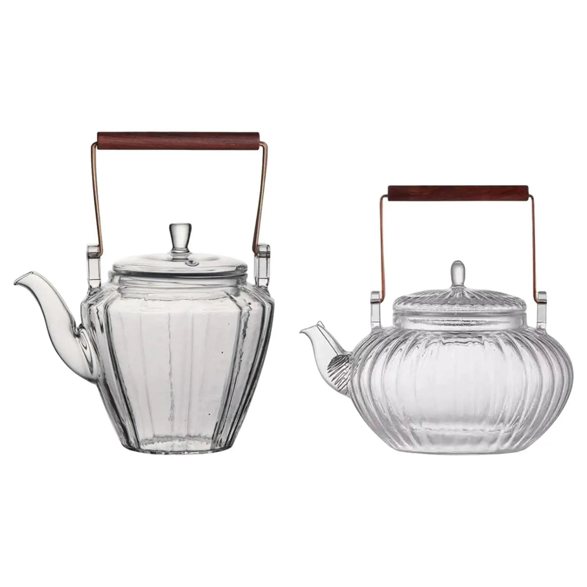 Glass Teapot Kettle Clear Kung Fu Tea Brewing Pot for Picnic Restaurant Quake