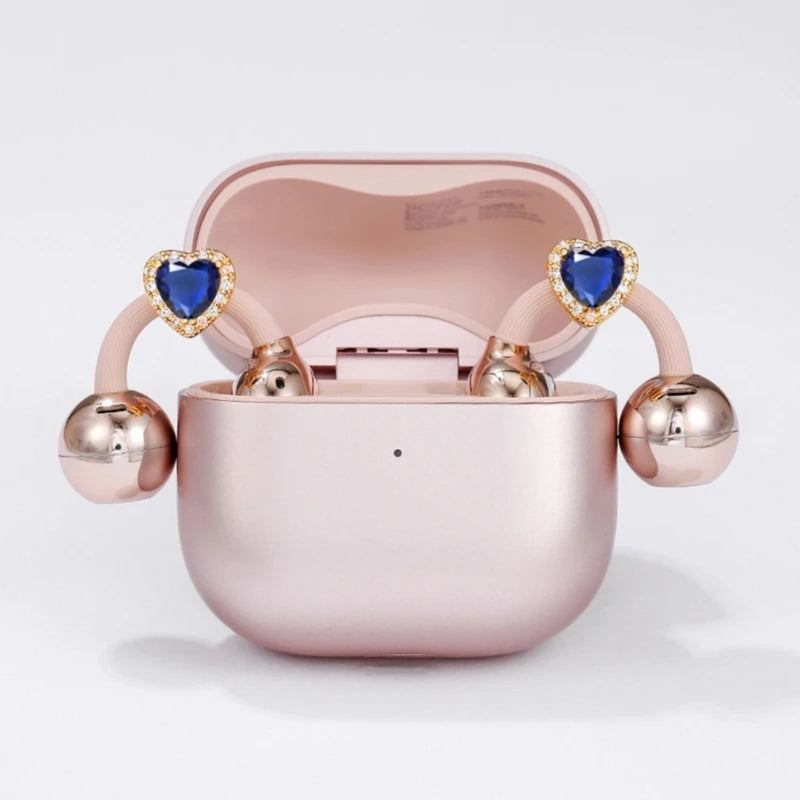 Lightweight Earbud Charm Compatible for FreeClip 1/2, Heart Ear Clip for Date Night and Party Look Styling 2Pcs K1KF Quake