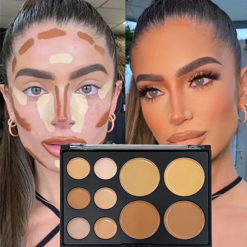 10 Colors Concealer Palette Eye Repairing Base Palette Matte Dark Circles Tattoo Contour Covering Concealer Cream Lasting Makeup Quake