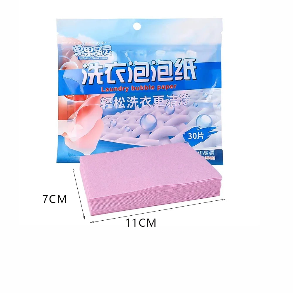 60 Pieces of Laundry Detergent Cleaning Pad Strong Stain Remover Long-lasting Fragrance Laundry Soap Washing Machine Clothes Quake