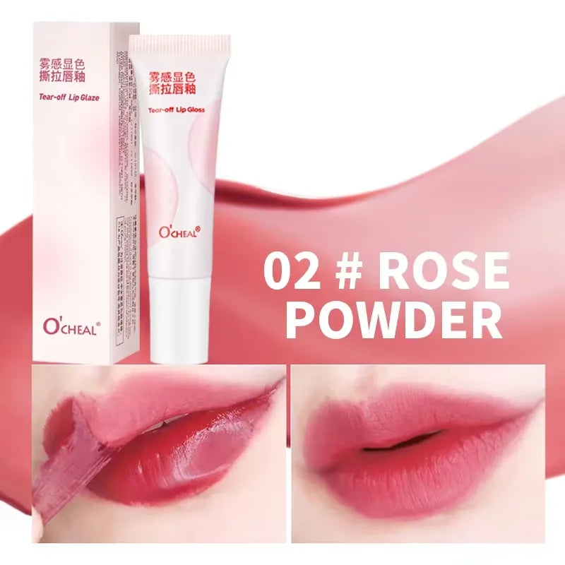 O'CHEAL Velvet Lip Tint 12H Wear Transfer-Proof Long-Lasting Non-Drying Glossy Stain with Smudge-Proof Feature 10 Colors Quake 02