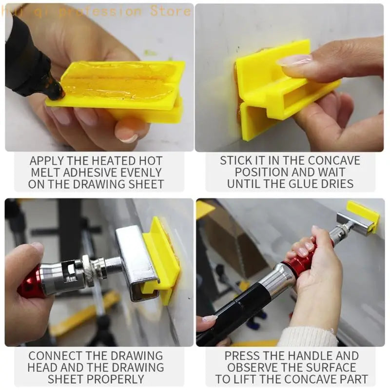 Car Body Dents Remover Glues Sheet 90° Removal Pulling Sheet Puller Sheet Pack of 4 H8WE Quake