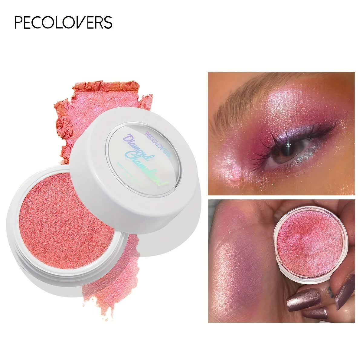 3-Color Mashed Potatoes Eyeshadow Cream Luxurious Creamy Texture Shiny Effect Soft Pink, Rich Purple, and Fresh Green Shades Quake 02
