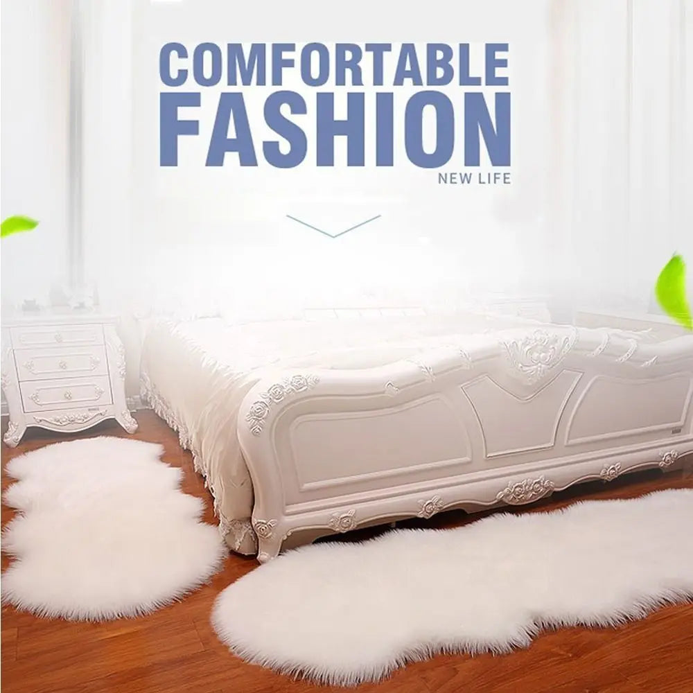 Soft Faux Fluffy Shaggy Rugs Artificial Sheepskin Long Hair Carpet Floor Wool Fluffy Soft Mat Home Decor Non Slip For Bedroom Quake