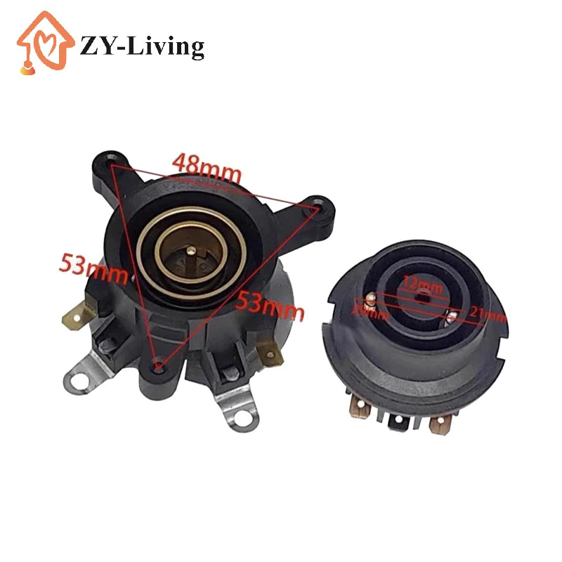 3pcs/set Electric Kettle Accessories Base Thermostat Temperature Switch Connector Black Switch Coupler Socket Set Quake