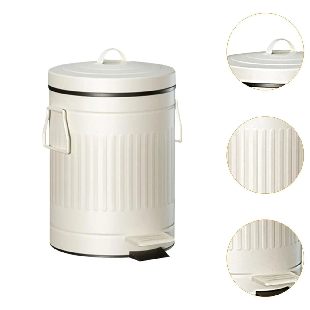 Foot-Operated Trash Bin with Inner Bucket for Kitchen Garage Restroom Dorm Quake