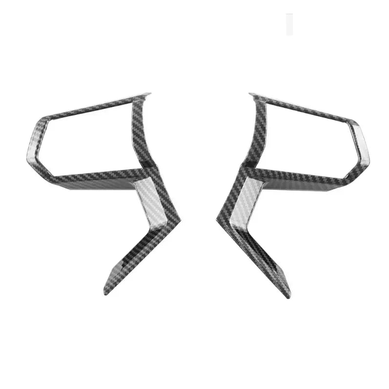 For Mitsubishi Outlander 2022-2024 ABS Carbon Fiber Style Inner Sticker Car Interior Steering Wheel Cover Trim Frame Decotation Quake Carbon Look