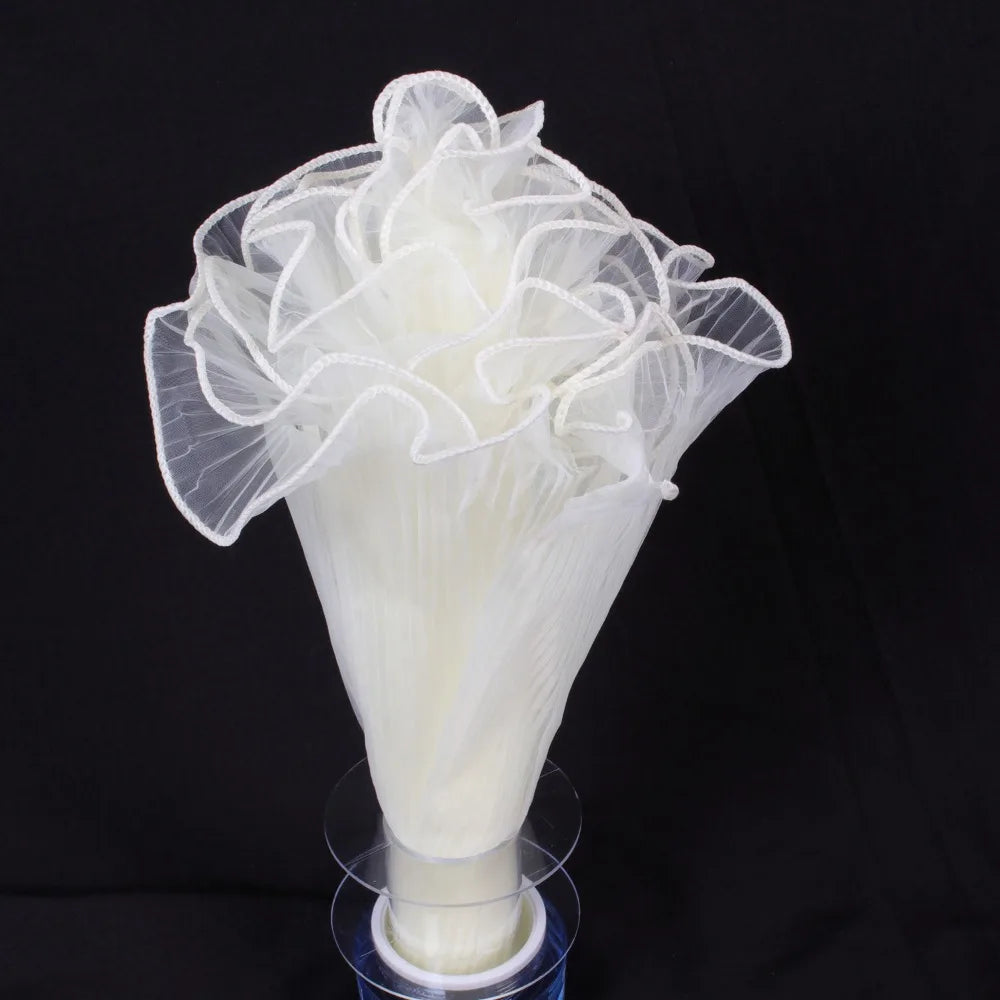 Pearl Wave Lace Mesh Flower Wrapping Yarn 28cm x 4 Yards