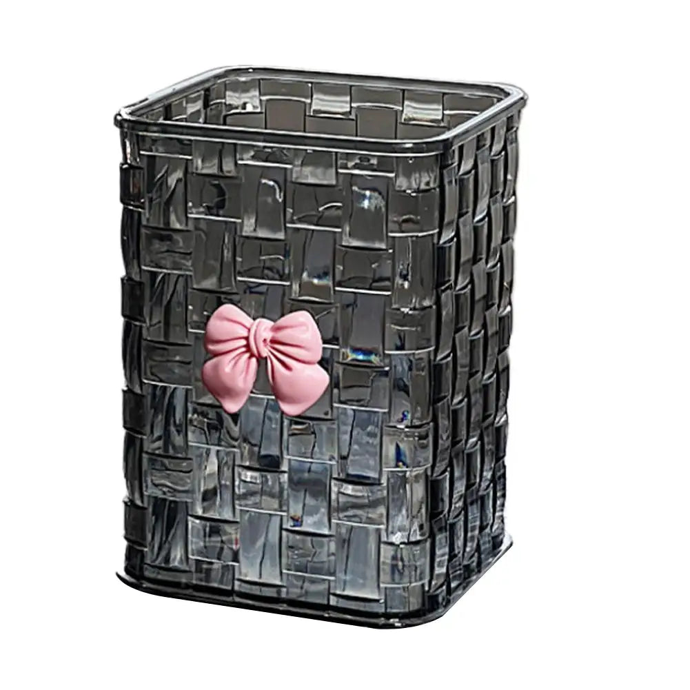 Clear Acrylic Makeup Brushes Storage Box Desk Cosmetic Organizer Lipstick Storage Nail Polish Display Stand Rack Jewelry Case Quake gray
