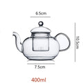 400/600/1000ml Clear Glass Teapot With Infuser Tea Pot Stovetop Safe Loose Leaf And Blooming Tea Maker Heat-resistant Quake 400ML