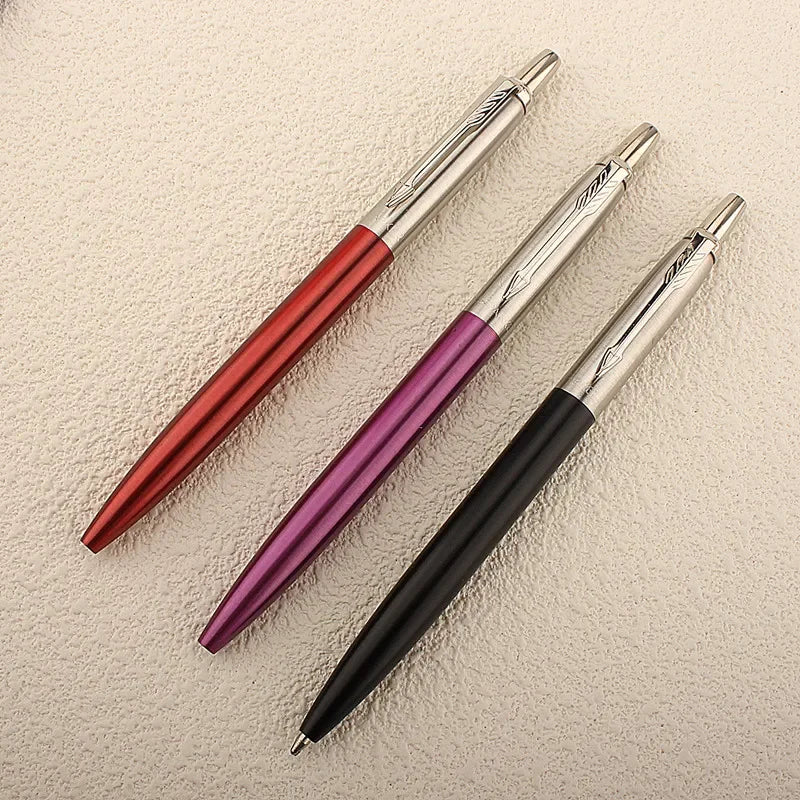 New Luxury Metal Ballpoint Pen Office Commercial Press Metal Pens Gift Automatic Ball Pens for School Quake