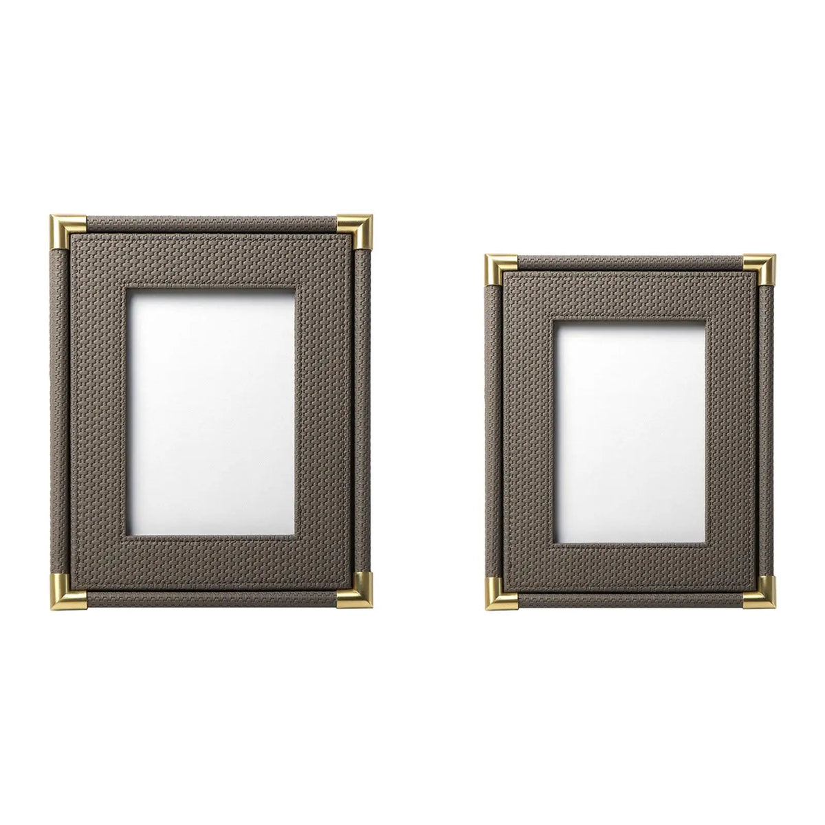 PU Leather Picture Frame Picture Frame Home Decor Modern Woven Leather Picture Quake 18cmx3cmx22cm