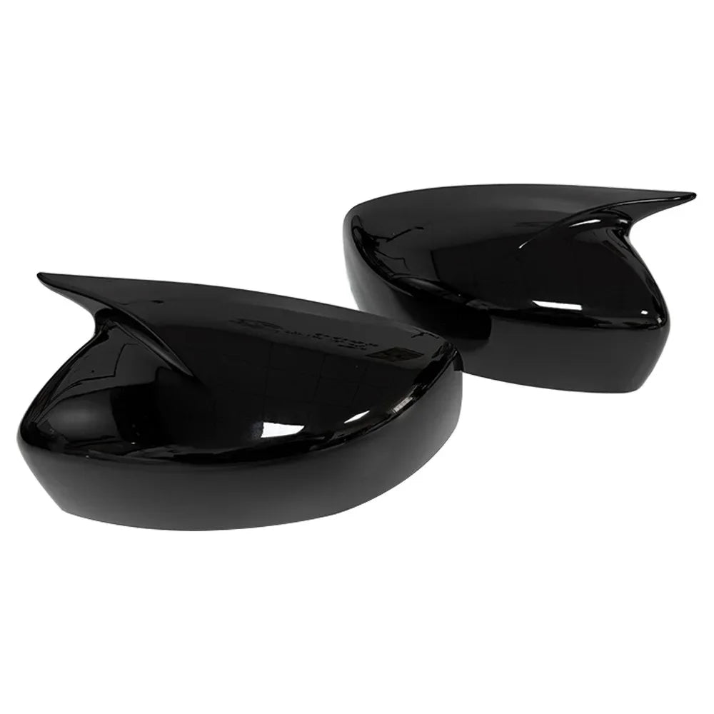 For Infiniti G25 G37 Q40 Q60 2009-2015 Car Sticker Rearview Side Mirror Cover Wing Cap Exterior Door Rear View Case Trim Carbon Quake Gloss Black