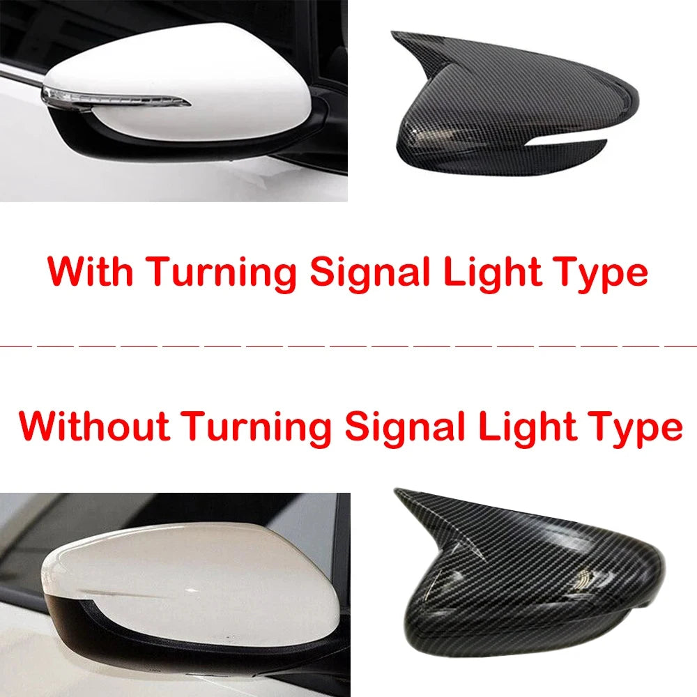 For KIA K3 Cerato Forte Ceed 2 2013-2018 Car Side Mirror Cover Wing Cap Exterior Door Rear View Case Trim Carbon Fiber Sticker Quake