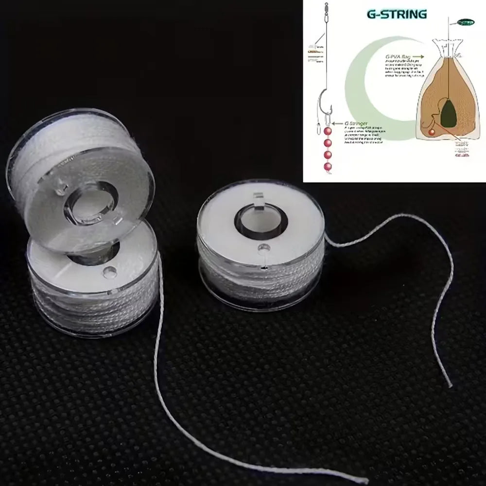 20m X 3 Pva Water-Soluble Fishing Line, 8-Strand, for European Carp Fishing Baiting, Freshwater Fishing Gear, Smooth Casting Lin Quake