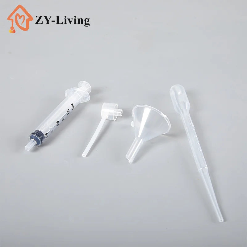 4Pcs/Set Perfume Refill Tools Set Plastic Diffuser Syringe Straw Dropper Funnel Spray Dispensing Required Cosmetic Tools Quake