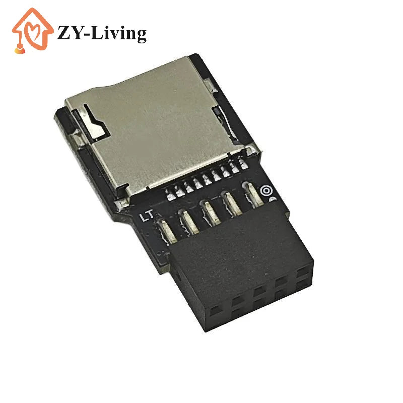 USB2.0 9Pin Header to TF Card Reader Adapter Riser Board for Desktop PC Motherboard Internal Mini Card Reader Converter Quake
