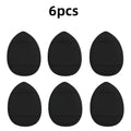Makeup Tools Powder Sponge Face 6Pcs Mini Finger Puff Foundation Small Air Cushion Concealer BB Cream Cosmetic Applicator Quake M64 6pcs black