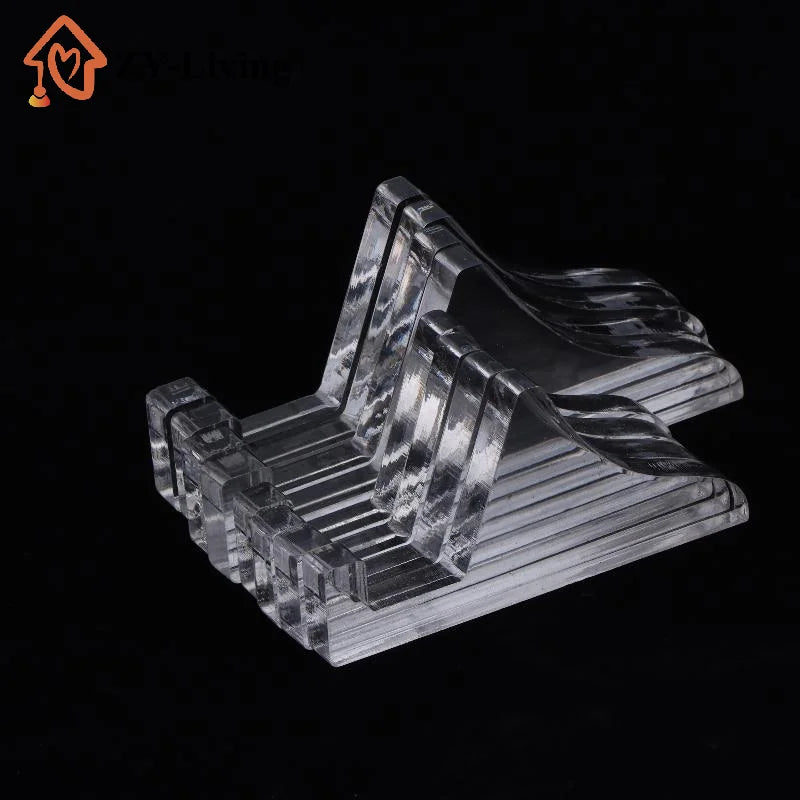 2Sets Transparent Acrylic Photo Frame Stand,Display Cabinet Base Stand,Medal Certificate Desktop Ornament Decoration,Photo Frame Quake
