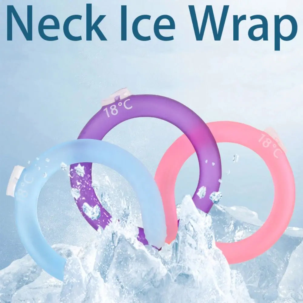 New Tube Neck Cooler Reusable Ice Pack Neck Cooling Ring Gel Liquid Ice Maker Cooling Neck Wraps Outdoor Quake