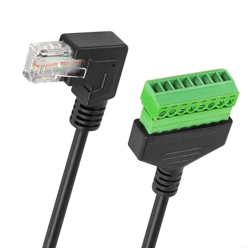 Right-Angle RJ45 Connectors Networking Cable to 8Pin Screw Terminal Block, 5.0 Mm Outer Diameter for Cable Routing Use K1KF Quake