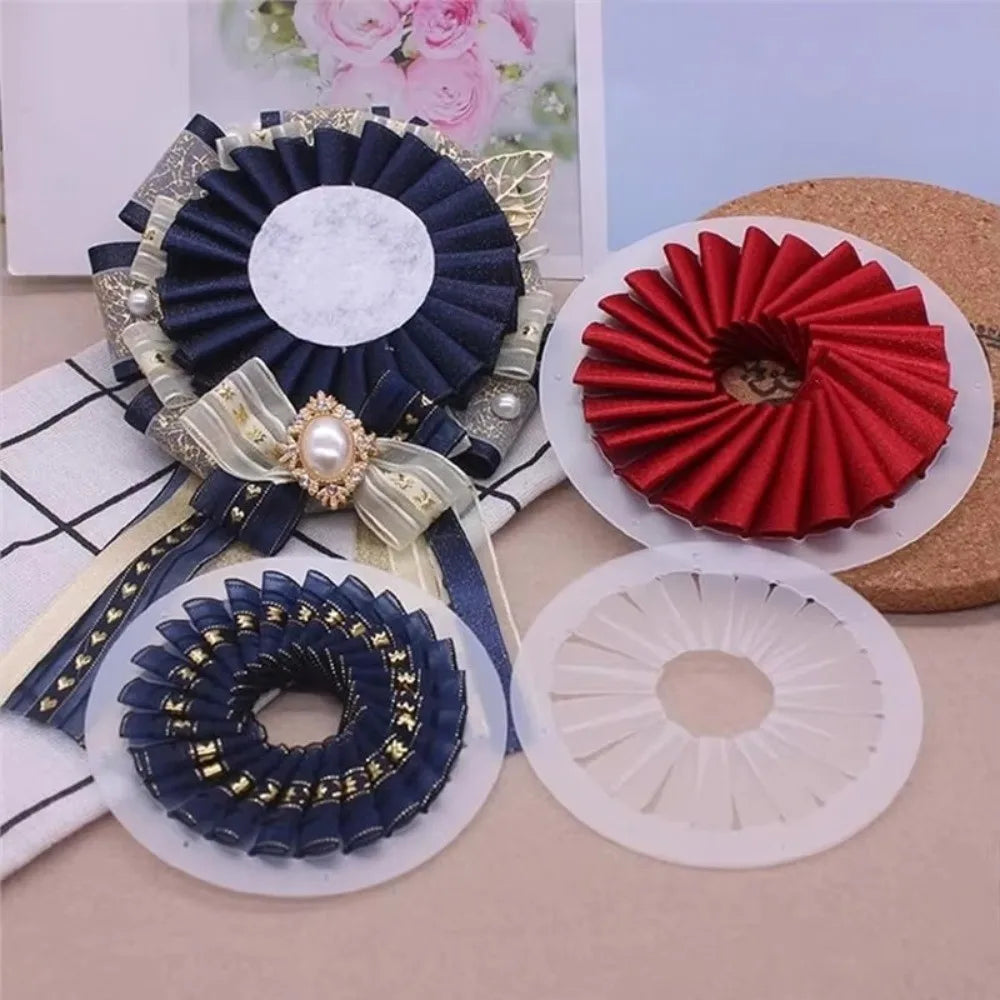 9cm 12cm 15cm Rosette Maker Ribbon Flowers DIY Fabric Flower Maker Clear Tabletop Figurines Ribbon Brooch Badge For Beginners Quake