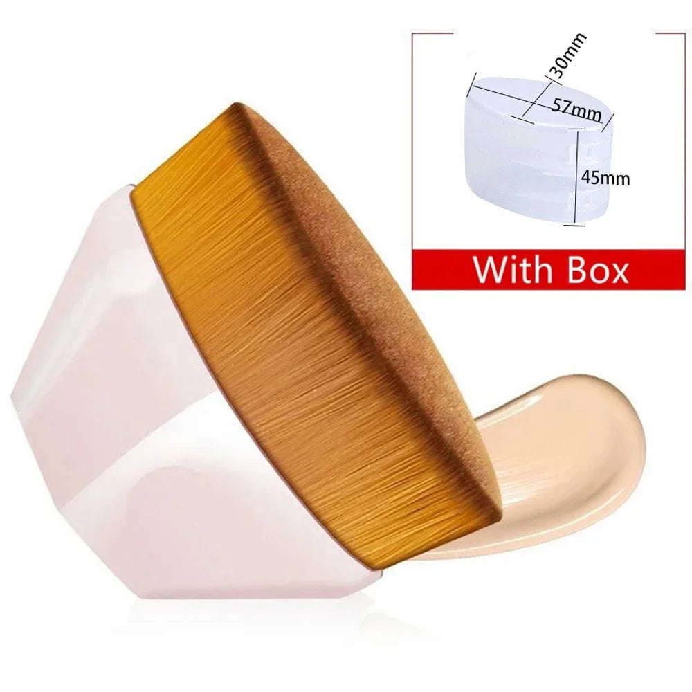 Make up New Magic Makeup Brush Beauty Powder Face Blush Brushes Portable Professional Foundation Brush Large Cosmetics Soft Base Quake Pink-With box