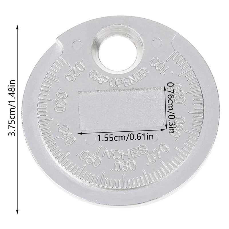 vvocci Feeler Range Coin-Type Plug Gage Gap Tool Spark 1 Pc 0.6-2.4mm Spark Plug Gap Measurement Tool Quake