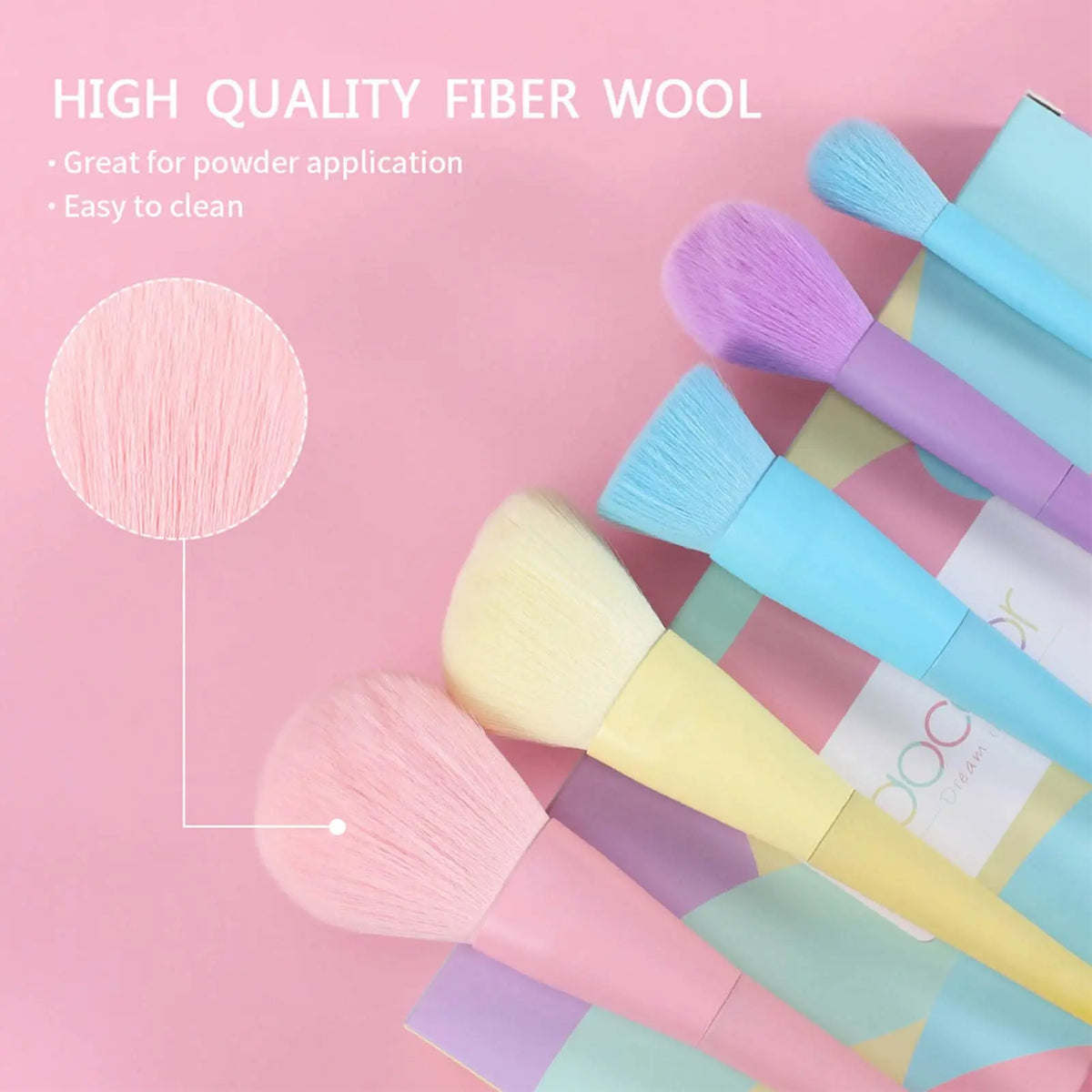 17pcs Soft Candy Colored Makeup Brush Set for Application During Parties, Dates, Outdoor Events - Loose Powder, Painting, Detail Quake