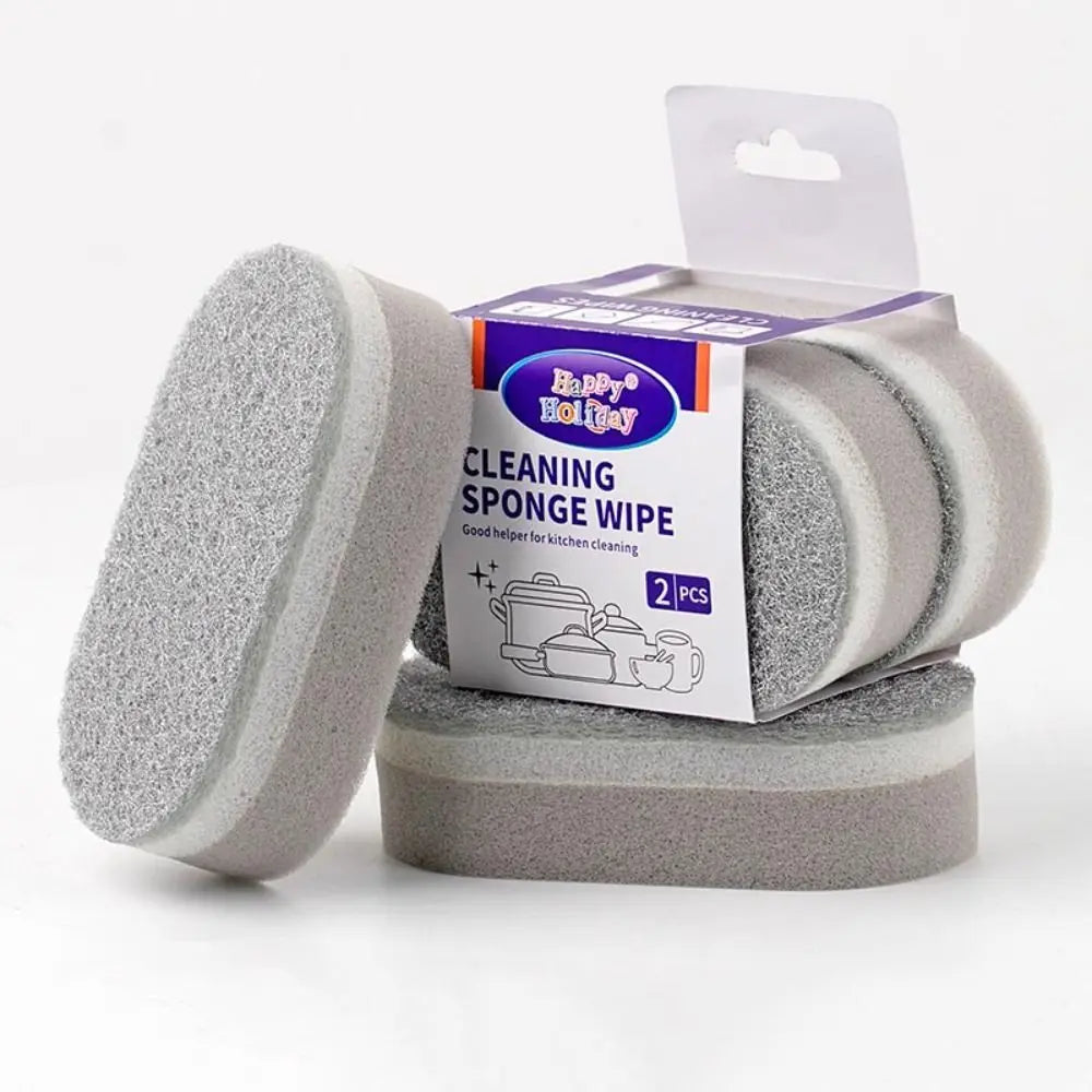 1/2/3Pcs Three-Layers Dishwashing Sponge Double-Sided Decontamination Cleaning Rag Household Cleaning Tools Cleaning Quake 2Pcs