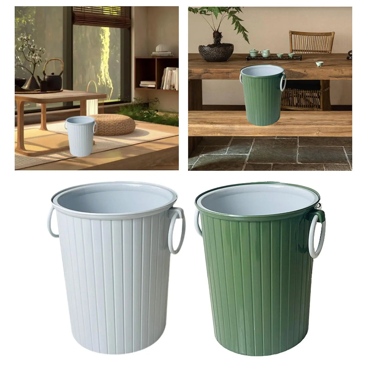 Tea Dregs Drainage Bucket with Lids Rubbish Container for Laundry Hotel Home Quake