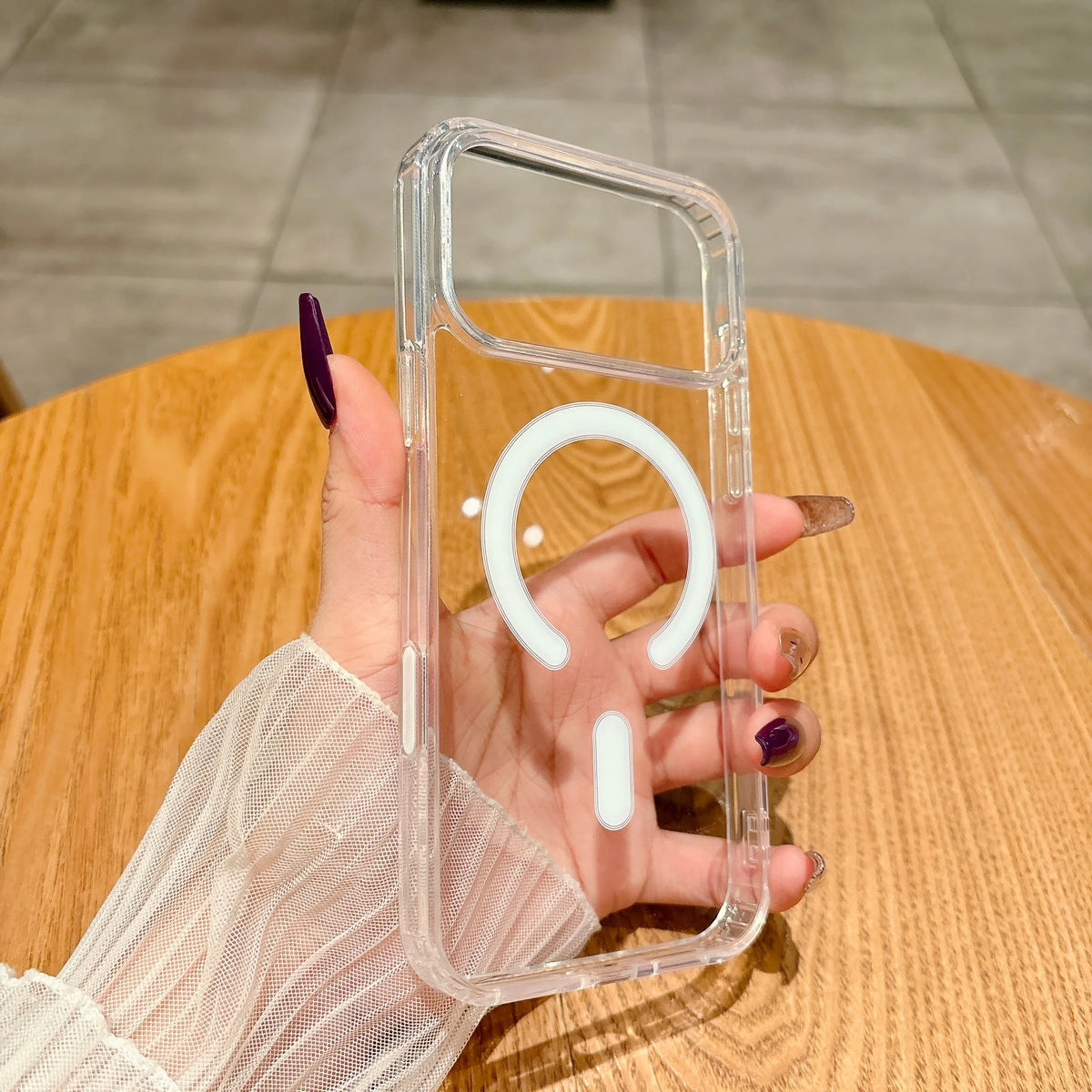 With Camera Touch Button Magnetic Clear Case For iPhone 17 Pro Max / Pro /Air MagSafe Compatible Hard PC Protective Cover Quake