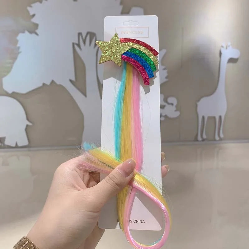 Cute Cartoon Unicorn Children Hair Braiding Accessories Little Girls Colored Braided Tools Baby Holiday Party Pony Hair Clips Quake NO.15