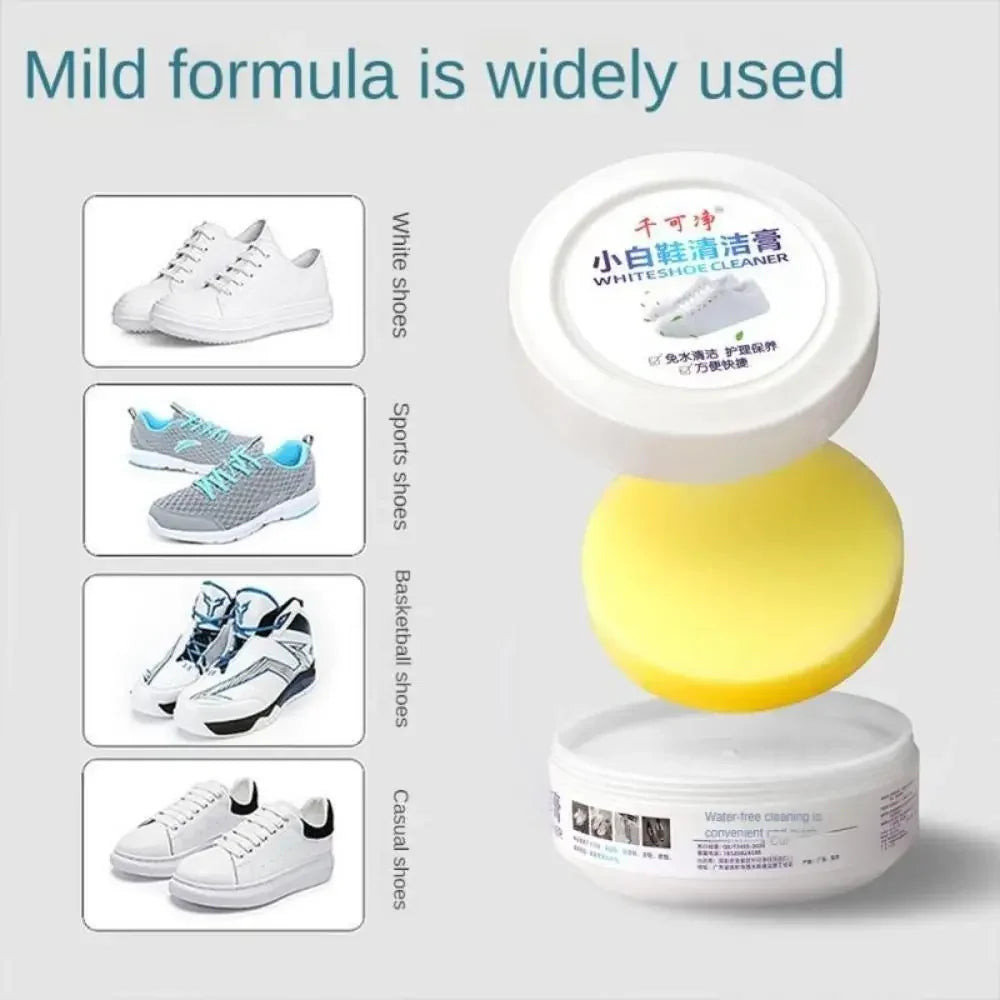 White Shoes Cleaning Cream Stains Remover Shoes Whitening All-Purpose Cleansing Cream For Cleaning Take Care Shoes Sneakers Quake