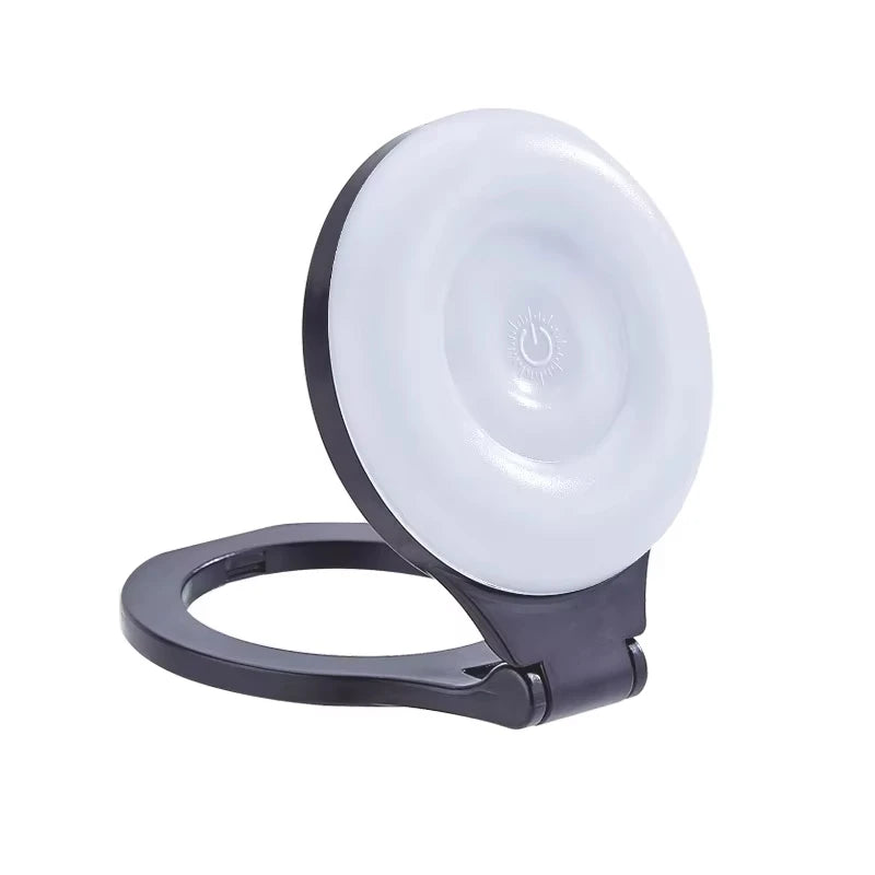 Magnetic Led Selfie Fill Light Mini Portable with USB for Magsafe phone Video Light for Makeup Vlog Quake black