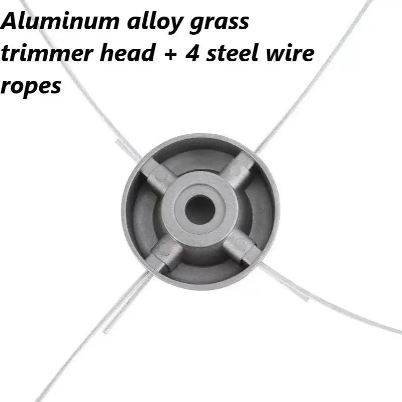 1 Set Aluminum Alloy Grass Trimmer Head With Nylon Wrapped Steel Line For Gardening Replacement Parts Quake A1