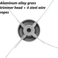 1 Set Aluminum Alloy Grass Trimmer Head With Nylon Wrapped Steel Line For Gardening Replacement Parts Quake A1