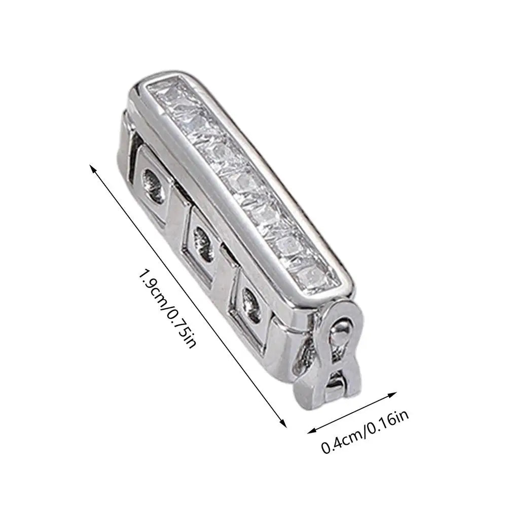 Metal Jewelry Necklace Shortener Clasp Adjuster Clip for Bracelet Travel Commuting Party Shopping Quake Silver