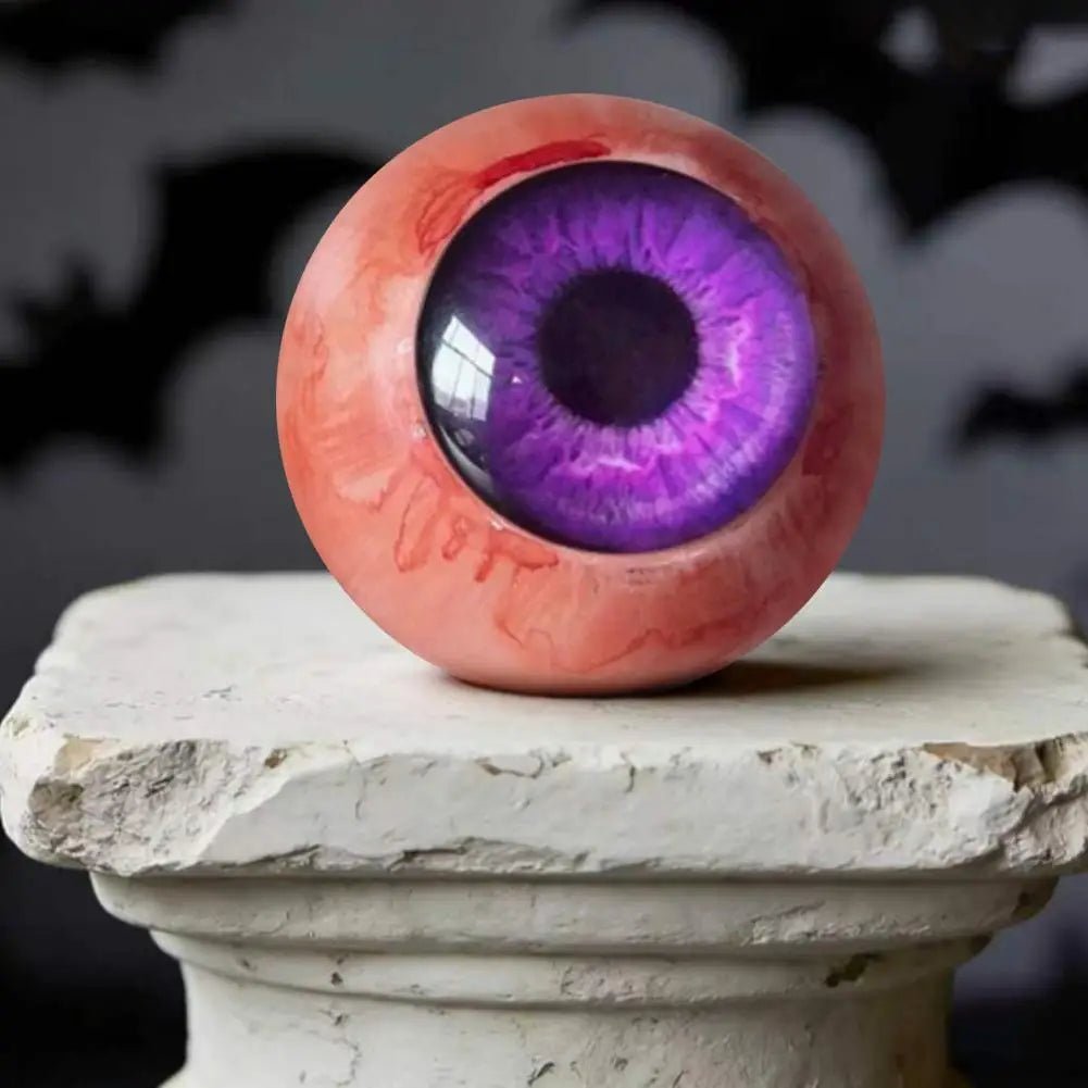 Realistic Monster Eye Ornament 6x6cm Resin Eyeball Decoration Horror Unique Home Decor Spooky DIY Craft Collectible Gift Quake