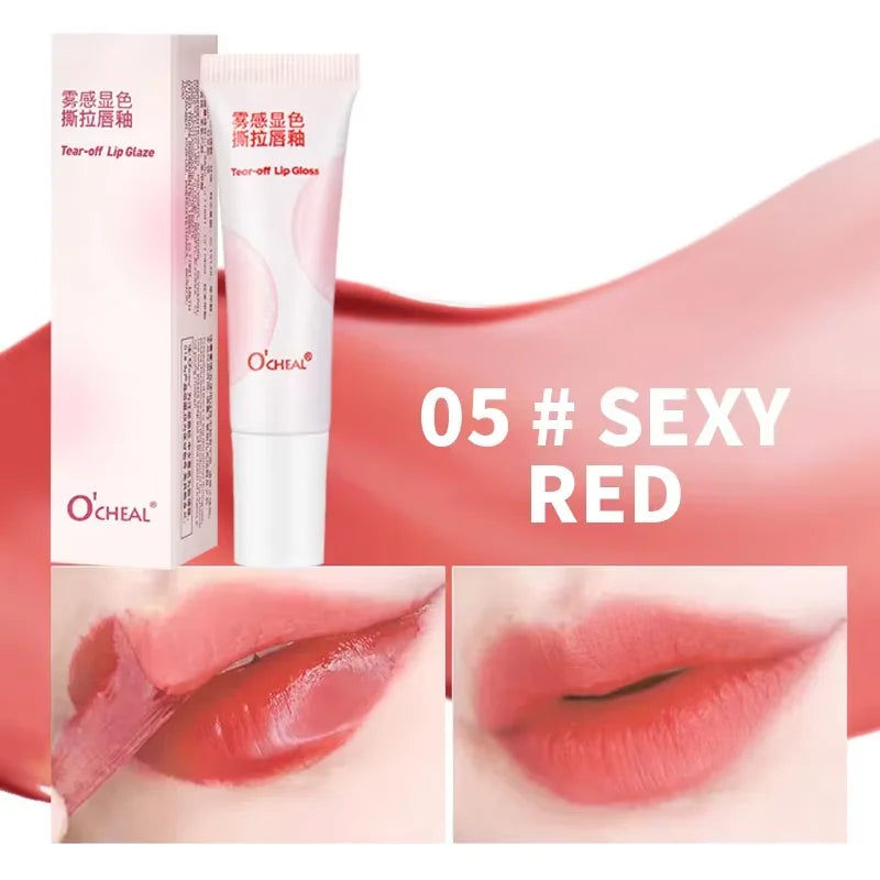 O'CHEAL Velvet Lip Tint 12H Wear Transfer-Proof Long-Lasting Non-Drying Glossy Stain with Smudge-Proof Feature 10 Colors Quake 05